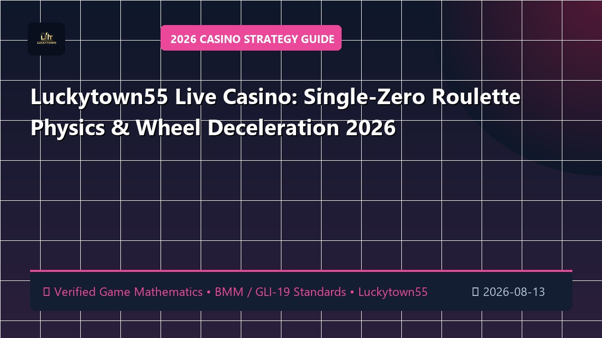 Luckytown55 Live Casino: Single-Zero Roulette Physics & Wheel Deceleration 2026