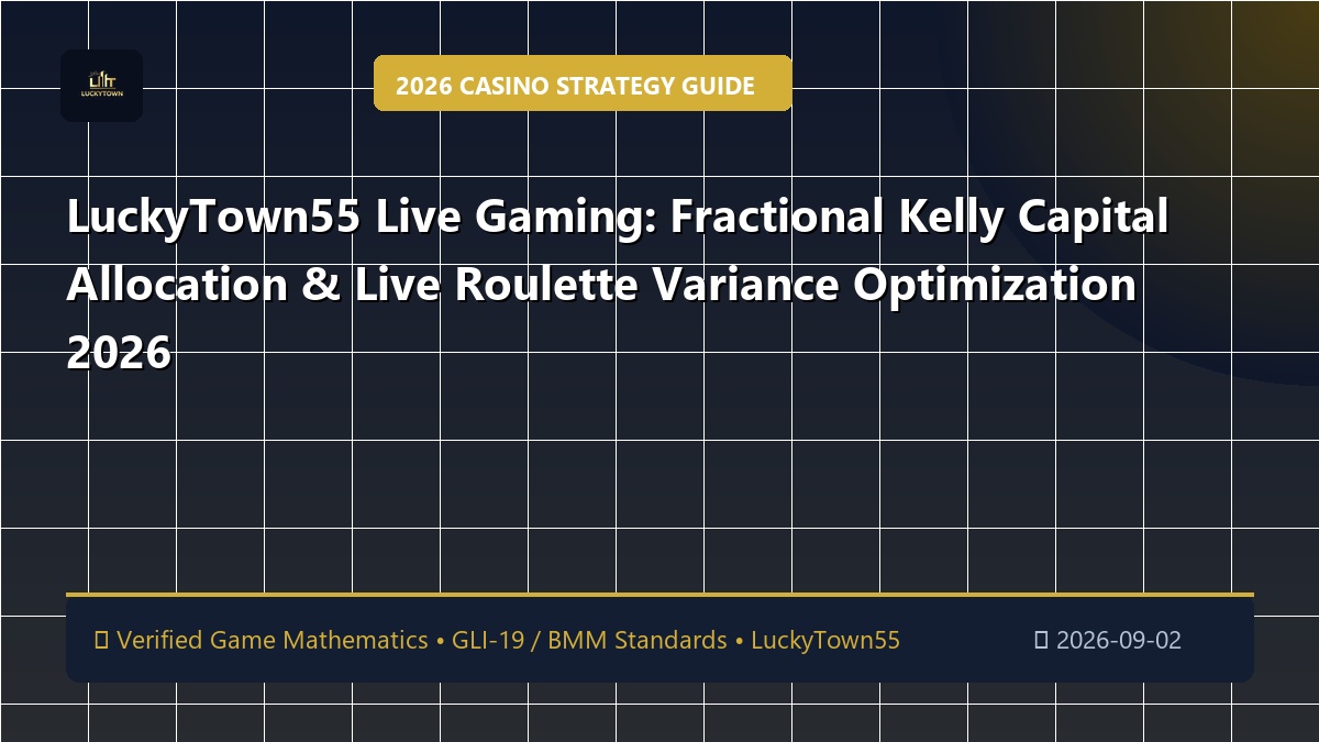 LuckyTown55 Live Gaming: Fractional Kelly Capital Allocation & Live Roulette Variance Optimization 2026